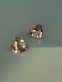 thumb 925 Sterling Silver Rhinestone Heart Minimalist Huggie Earring 2