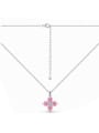 thumb 925 Sterling Silver Cubic Zirconia Clover Dainty Necklace 3