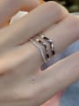 thumb 925 Sterling Silver Cubic Zirconia Geometric Minimalist Stackable Ring 1
