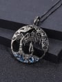 thumb 925 Sterling Silver Swiss Blue Topaz Geometric Vintage Necklace 1