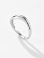 thumb 925 Sterling Silver Geometric Minimalist Band Ring 2