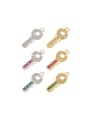 thumb Copper Fancy Diamond Micro Setting Key Necklace Pendant 0