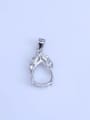 thumb 925 Sterling Silver Rhodium Plated Water Drop Pendant Setting Stone size: 10*14mm 0