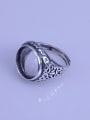 thumb 925 Sterling Silver Round Ring Setting Stone size: 14*14mm 0