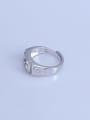 thumb 925 Sterling Silver 18K White Gold Plated Geometric Ring Setting Stone size: 7*9mm 1