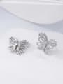 thumb 925 Sterling Silver Cubic Zirconia Butterfly Statement Cluster Earring 3
