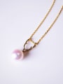 thumb 925 Sterling Silver Imitation Pearl Deer Minimalist Necklace 0