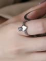 thumb 925 Sterling Silver Crown Heart Vintage Band Ring 1