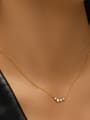 thumb 925 Sterling Silver Cubic Zirconia Irregular Dainty Necklace 1