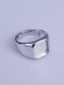thumb 925 Sterling Silver 18K White Gold Plated Geometric Ring Setting Stone size: 10*10mm 2