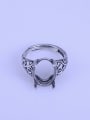 thumb 925 Sterling Silver Geometric Ring Setting Stone size: 10*14mm 0