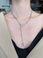 thumb 925 Sterling Silver Letter Vintage Lariat Necklace 1
