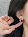 thumb 925 Sterling Silver Cubic Zirconia Geometric Minimalist Earring 1