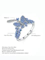 thumb 925 Sterling Silver Synthesis Nano Swiss Blue  Butterfly Artisan Band Ring 1