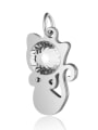 thumb Stainless steel Cat Charm Height : 11.5mm , Width: 22mm 1