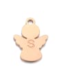 thumb Stainless steel Gold Plated Angel Charm Height : 9mm , Width: 12 mm 1