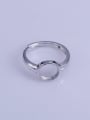 thumb 925 Sterling Silver 18K White Gold Plated Round Ring Setting Stone size: 8*8mm 0