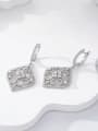 thumb 925 Sterling Silver Cubic Zirconia Geometric Statement Cluster Earring 2