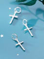 thumb 925 Sterling Silver Cross Charm Height : 14 mm , Width: 7.5 mm 2