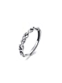 thumb 925 Sterling Silver Twist Chain Heart Vintage Band Ring 0