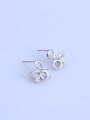thumb 925 Sterling Silver 18K White Gold Plated Round Earring Setting Stone size: 5*5mm 0