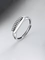 thumb 925 Sterling Silver Geometric Vintage Stackable Ring 4