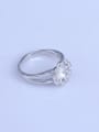 thumb 925 Sterling Silver 18K White Gold Plated Ball Ring Setting Stone diameter: 7mm 2