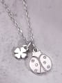 thumb 925 Sterling Silver Cubic Zirconia Clover Vintage Necklace 1