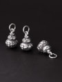 thumb 999  Silver Distressed 3D Silver Printed Gourd Pendant 1