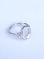 thumb 925 Sterling Silver 18K White Gold Plated Heart Ring Setting Stone size: 10*12mm 2