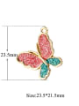 thumb Alloy Gold Plated Butterfly Charm Height : 23.5 mm , Width: 21.5 mm 2