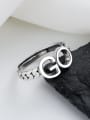 thumb 925 Sterling Silver Letter Vintage Chain Band Ring 2