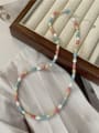 thumb 925 Sterling Silver Vintage Beaded Necklace 0