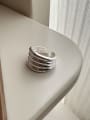 thumb 925 Sterling Silver Geometric Trend Band Ring 3