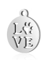 thumb Stainless steel Message Heart Charm Height : 14 mm , Width: 12 mm 0