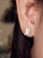 thumb 925 Sterling Silver Cubic Zirconia Baby Cute Stud Earring 1
