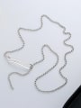 thumb 925 Sterling Silver Geometric Vintage Lariat Necklace 2
