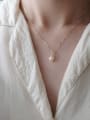 thumb 925 Sterling Silver Imitation Pearl Butterfly Dainty Necklace 1