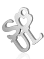 thumb Stainless steel Letter Charm Height : 12.5 mm , Width: 12.5 mm 0