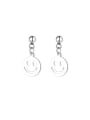 thumb 925 Sterling Silver Smiley Vintage Drop Earring 0