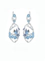 thumb 925 Sterling Silver Swiss Blue Topaz Bird Luxury Chandelier Earring 0