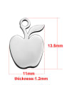 thumb Stainless steel Friut Charm Height : 11 mm , Width: 13.5 mm 1