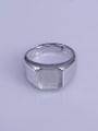 thumb 925 Sterling Silver 18K White Gold Plated Geometric Ring Setting Stone size: 9*9mm 1