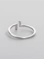 thumb 925 Sterling Silver Cubic Zirconia Geometric Minimalist Band Ring 2