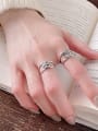 thumb 925 Sterling Silver Anchor Vintage Stackable Ring 1