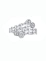 thumb 925 Sterling Silver Cubic Zirconia Geometric Luxury Stackable Ring 0