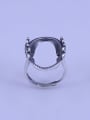thumb 925 Sterling Silver Geometric Ring Setting Stone size: 16*26mm 0