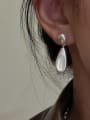 thumb 925 Sterling Silver Carnelian Water Drop Vintage Drop Earring 1