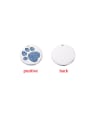 thumb Stainless steel disc color glitter dripping oil dog footprint pet pendant 1