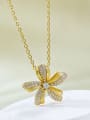 thumb 925 Sterling Silver Cubic Zirconia Flower Trend Necklace 0